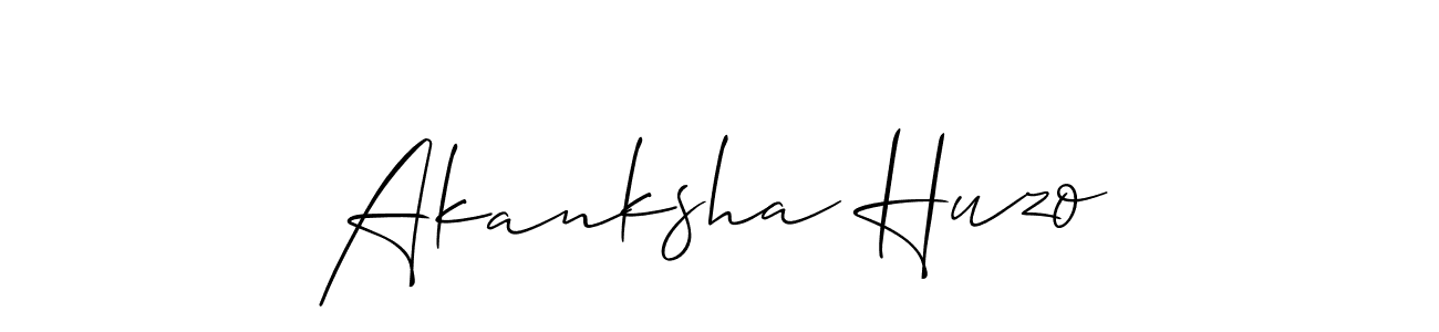 This is the best signature style for the Akanksha Huzo name. Also you like these signature font (Allison_Script). Mix name signature. Akanksha Huzo signature style 2 images and pictures png