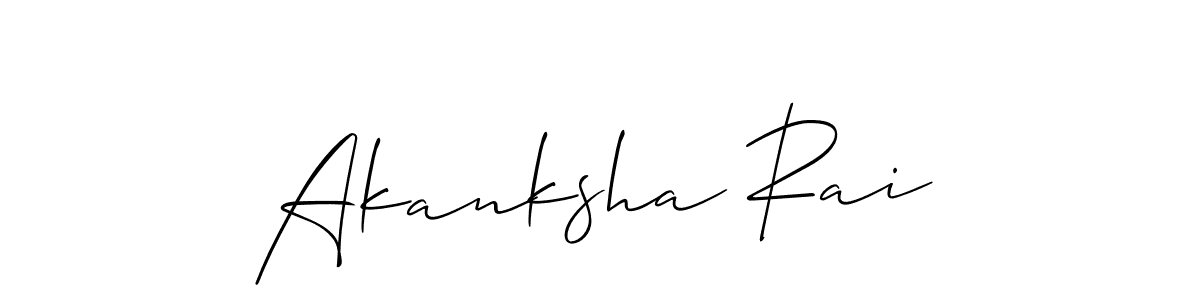 How to make Akanksha Rai signature? Allison_Script is a professional autograph style. Create handwritten signature for Akanksha Rai name. Akanksha Rai signature style 2 images and pictures png