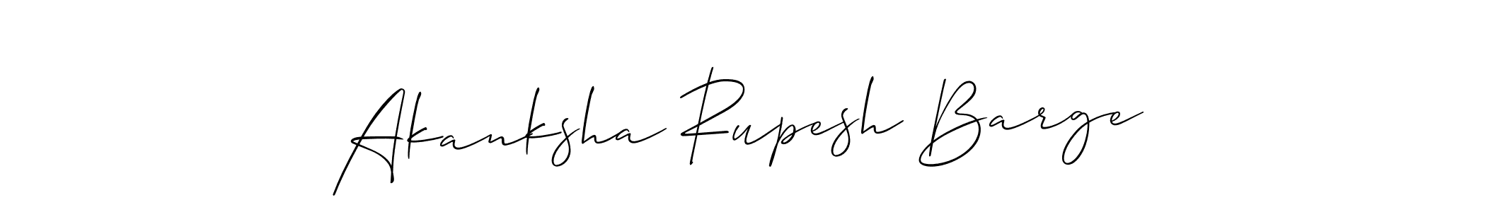 The best way (Allison_Script) to make a short signature is to pick only two or three words in your name. The name Akanksha Rupesh Barge include a total of six letters. For converting this name. Akanksha Rupesh Barge signature style 2 images and pictures png