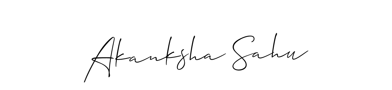 You should practise on your own different ways (Allison_Script) to write your name (Akanksha Sahu) in signature. don't let someone else do it for you. Akanksha Sahu signature style 2 images and pictures png