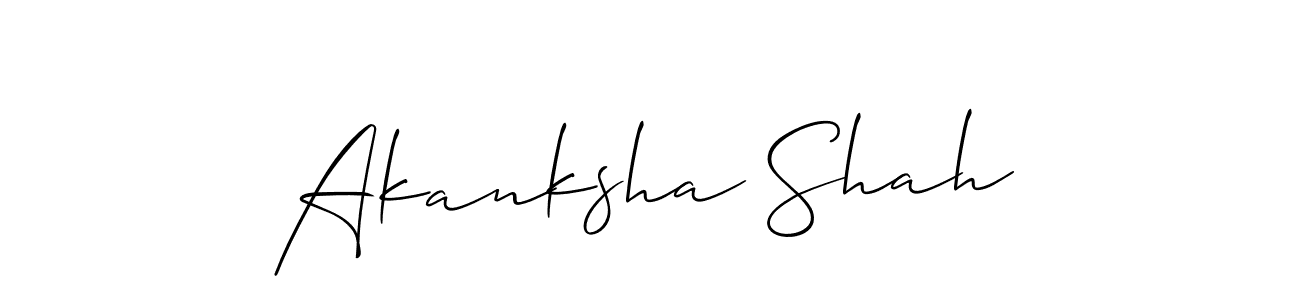 It looks lik you need a new signature style for name Akanksha Shah. Design unique handwritten (Allison_Script) signature with our free signature maker in just a few clicks. Akanksha Shah signature style 2 images and pictures png