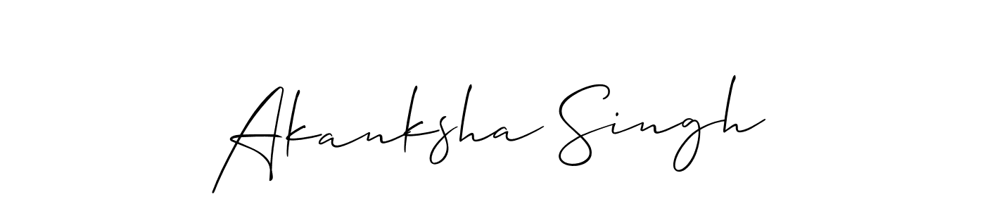 The best way (Allison_Script) to make a short signature is to pick only two or three words in your name. The name Akanksha Singh include a total of six letters. For converting this name. Akanksha Singh signature style 2 images and pictures png