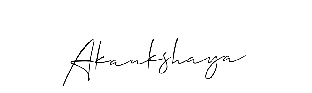 Create a beautiful signature design for name Akankshaya. With this signature (Allison_Script) fonts, you can make a handwritten signature for free. Akankshaya signature style 2 images and pictures png