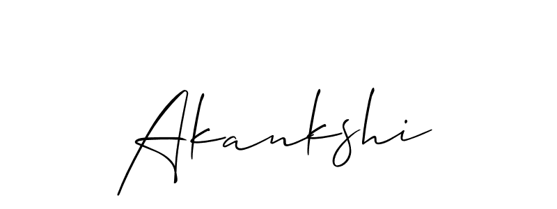 It looks lik you need a new signature style for name Akankshi. Design unique handwritten (Allison_Script) signature with our free signature maker in just a few clicks. Akankshi signature style 2 images and pictures png