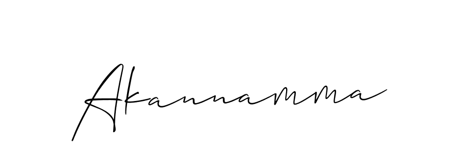 Create a beautiful signature design for name Akannamma. With this signature (Allison_Script) fonts, you can make a handwritten signature for free. Akannamma signature style 2 images and pictures png