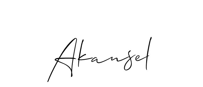 Similarly Allison_Script is the best handwritten signature design. Signature creator online .You can use it as an online autograph creator for name Akansel. Akansel signature style 2 images and pictures png