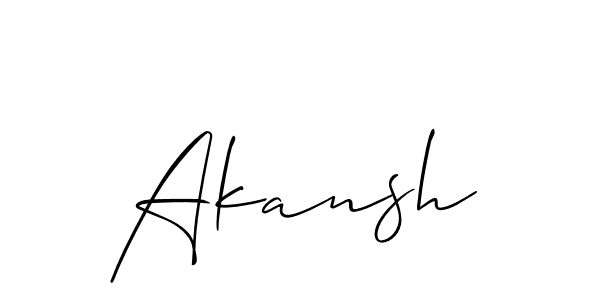 Make a beautiful signature design for name Akansh. With this signature (Allison_Script) style, you can create a handwritten signature for free. Akansh signature style 2 images and pictures png
