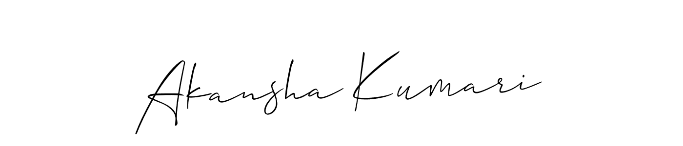 Akansha Kumari stylish signature style. Best Handwritten Sign (Allison_Script) for my name. Handwritten Signature Collection Ideas for my name Akansha Kumari. Akansha Kumari signature style 2 images and pictures png