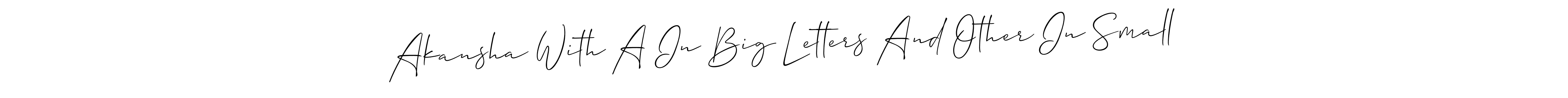 Use a signature maker to create a handwritten signature online. With this signature software, you can design (Allison_Script) your own signature for name Akansha With A In Big Letters And Other In Small. Akansha With A In Big Letters And Other In Small signature style 2 images and pictures png