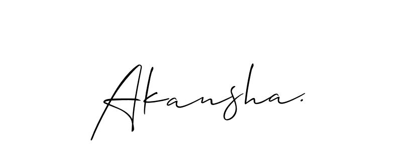 Also we have Akansha. name is the best signature style. Create professional handwritten signature collection using Allison_Script autograph style. Akansha. signature style 2 images and pictures png
