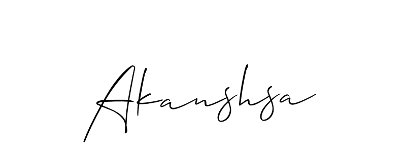 Create a beautiful signature design for name Akanshsa. With this signature (Allison_Script) fonts, you can make a handwritten signature for free. Akanshsa signature style 2 images and pictures png