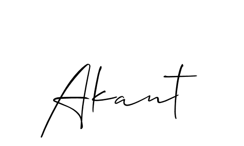 Akant stylish signature style. Best Handwritten Sign (Allison_Script) for my name. Handwritten Signature Collection Ideas for my name Akant. Akant signature style 2 images and pictures png