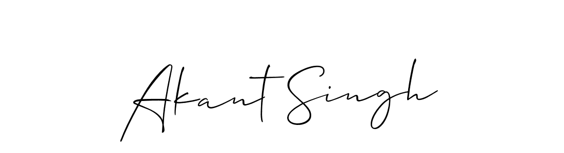 Design your own signature with our free online signature maker. With this signature software, you can create a handwritten (Allison_Script) signature for name Akant Singh. Akant Singh signature style 2 images and pictures png