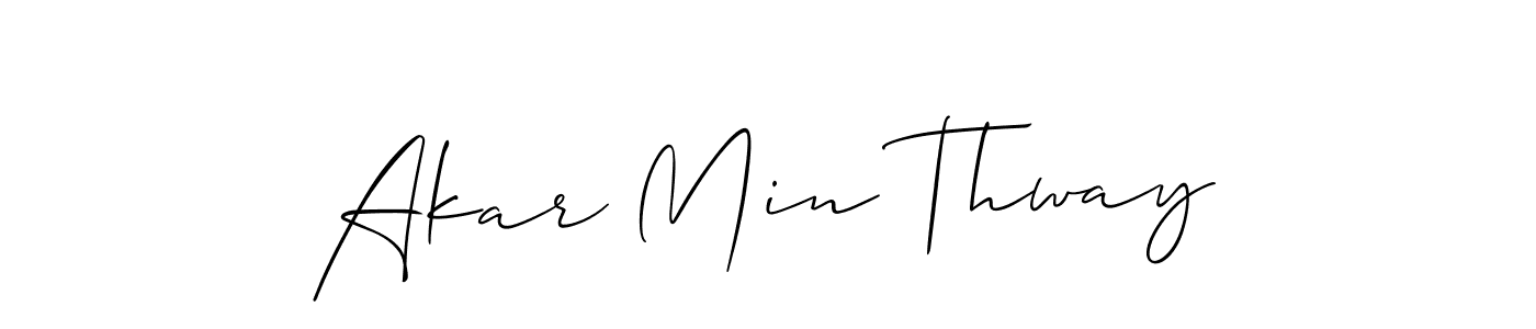 See photos of Akar Min Thway official signature by Spectra . Check more albums & portfolios. Read reviews & check more about Allison_Script font. Akar Min Thway signature style 2 images and pictures png