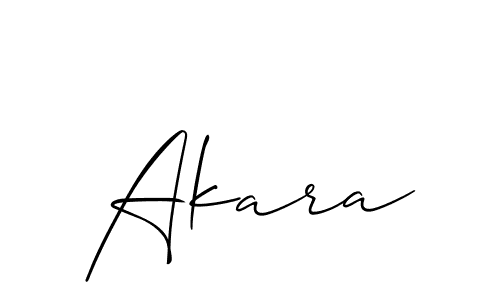 How to make Akara signature? Allison_Script is a professional autograph style. Create handwritten signature for Akara name. Akara signature style 2 images and pictures png