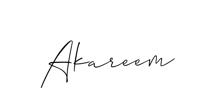 Akareem stylish signature style. Best Handwritten Sign (Allison_Script) for my name. Handwritten Signature Collection Ideas for my name Akareem. Akareem signature style 2 images and pictures png