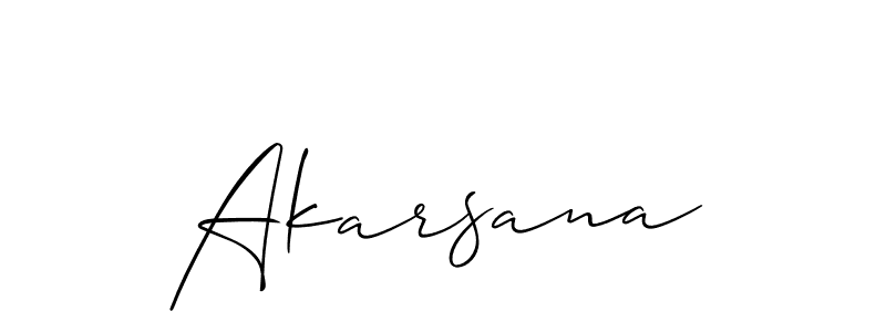 Make a beautiful signature design for name Akarsana. Use this online signature maker to create a handwritten signature for free. Akarsana signature style 2 images and pictures png