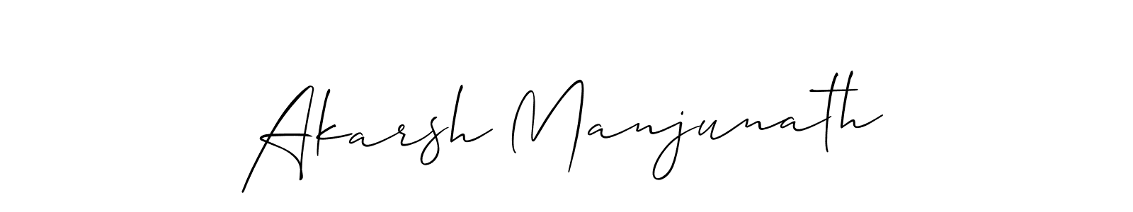 You should practise on your own different ways (Allison_Script) to write your name (Akarsh Manjunath) in signature. don't let someone else do it for you. Akarsh Manjunath signature style 2 images and pictures png