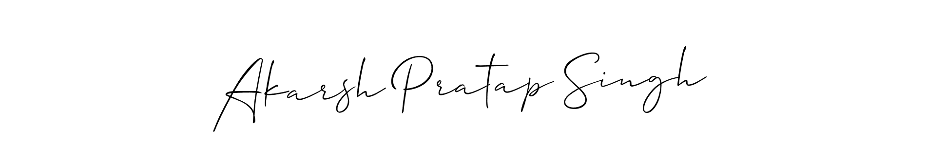 Also You can easily find your signature by using the search form. We will create Akarsh Pratap Singh name handwritten signature images for you free of cost using Allison_Script sign style. Akarsh Pratap Singh signature style 2 images and pictures png