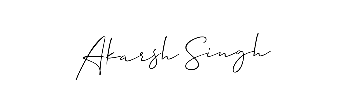 It looks lik you need a new signature style for name Akarsh Singh. Design unique handwritten (Allison_Script) signature with our free signature maker in just a few clicks. Akarsh Singh signature style 2 images and pictures png