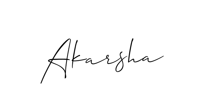 Make a beautiful signature design for name Akarsha. With this signature (Allison_Script) style, you can create a handwritten signature for free. Akarsha signature style 2 images and pictures png