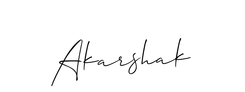 It looks lik you need a new signature style for name Akarshak. Design unique handwritten (Allison_Script) signature with our free signature maker in just a few clicks. Akarshak signature style 2 images and pictures png