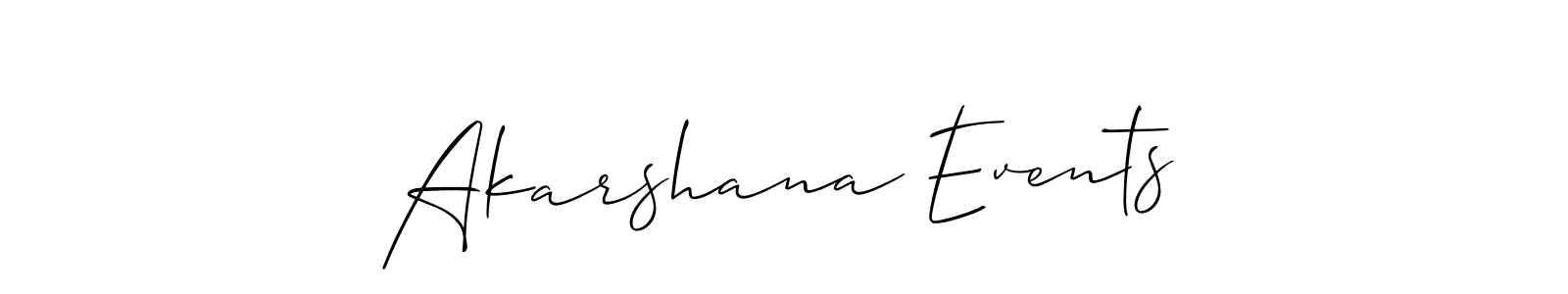 Make a beautiful signature design for name Akarshana Events. Use this online signature maker to create a handwritten signature for free. Akarshana Events signature style 2 images and pictures png