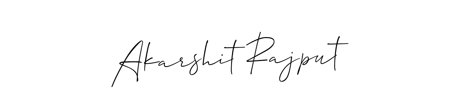 How to make Akarshit Rajput signature? Allison_Script is a professional autograph style. Create handwritten signature for Akarshit Rajput name. Akarshit Rajput signature style 2 images and pictures png
