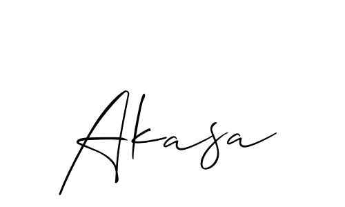 Make a beautiful signature design for name Akasa. With this signature (Allison_Script) style, you can create a handwritten signature for free. Akasa signature style 2 images and pictures png