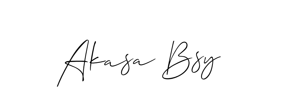 How to make Akasa Bsy signature? Allison_Script is a professional autograph style. Create handwritten signature for Akasa Bsy name. Akasa Bsy signature style 2 images and pictures png