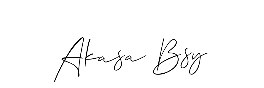 How to make Akasa Bsy signature? Allison_Script is a professional autograph style. Create handwritten signature for Akasa Bsy name. Akasa Bsy signature style 2 images and pictures png