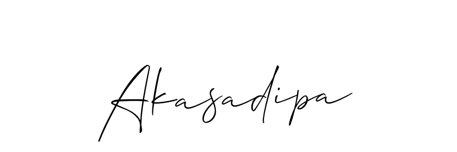 You should practise on your own different ways (Allison_Script) to write your name (Akasadipa) in signature. don't let someone else do it for you. Akasadipa signature style 2 images and pictures png