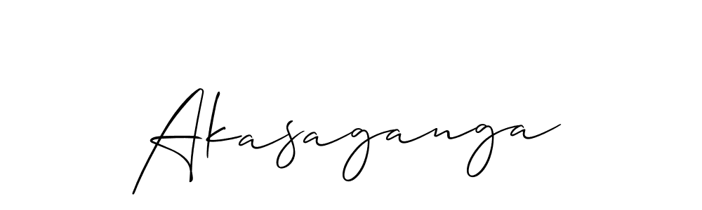 Create a beautiful signature design for name Akasaganga. With this signature (Allison_Script) fonts, you can make a handwritten signature for free. Akasaganga signature style 2 images and pictures png