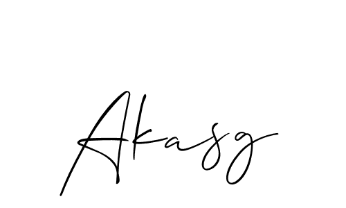 Create a beautiful signature design for name Akasg. With this signature (Allison_Script) fonts, you can make a handwritten signature for free. Akasg signature style 2 images and pictures png