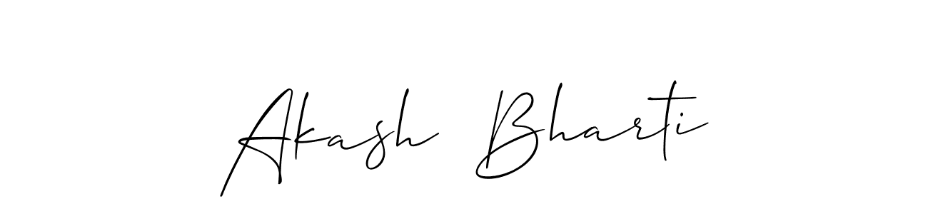 How to Draw Akash  Bharti signature style? Allison_Script is a latest design signature styles for name Akash  Bharti. Akash  Bharti signature style 2 images and pictures png