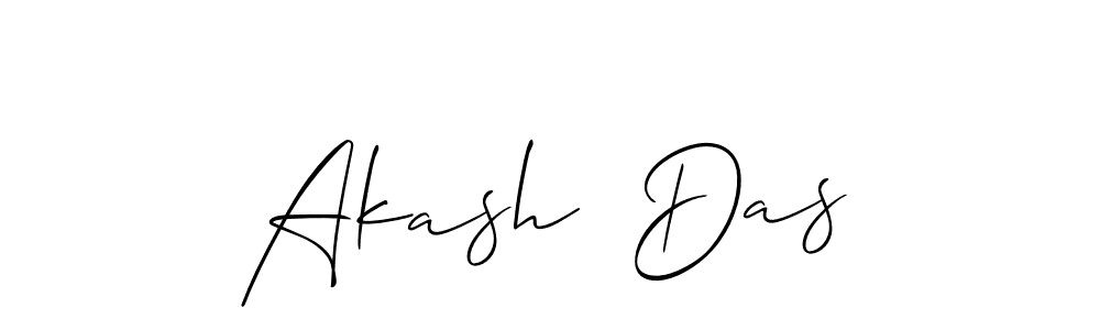 The best way (Allison_Script) to make a short signature is to pick only two or three words in your name. The name Akash  Das include a total of six letters. For converting this name. Akash  Das signature style 2 images and pictures png