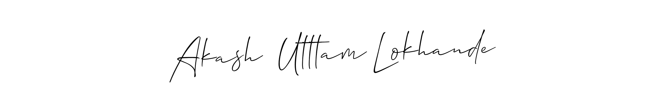 if you are searching for the best signature style for your name Akash  Utttam Lokhande. so please give up your signature search. here we have designed multiple signature styles  using Allison_Script. Akash  Utttam Lokhande signature style 2 images and pictures png