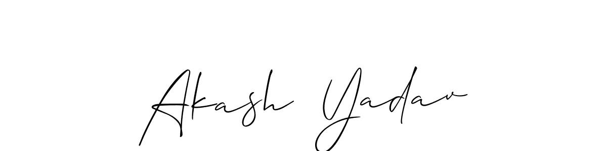Make a beautiful signature design for name Akash  Yadav. With this signature (Allison_Script) style, you can create a handwritten signature for free. Akash  Yadav signature style 2 images and pictures png