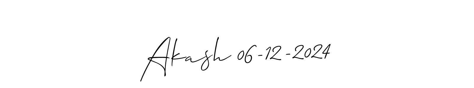 Design your own signature with our free online signature maker. With this signature software, you can create a handwritten (Allison_Script) signature for name Akash 06-12-2024. Akash 06-12-2024 signature style 2 images and pictures png