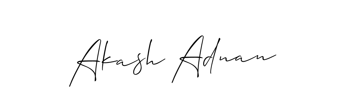How to make Akash Adnan signature? Allison_Script is a professional autograph style. Create handwritten signature for Akash Adnan name. Akash Adnan signature style 2 images and pictures png