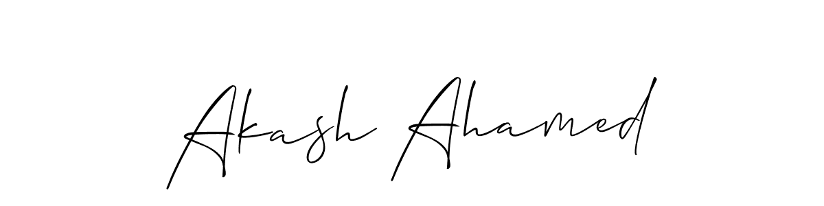Use a signature maker to create a handwritten signature online. With this signature software, you can design (Allison_Script) your own signature for name Akash Ahamed. Akash Ahamed signature style 2 images and pictures png
