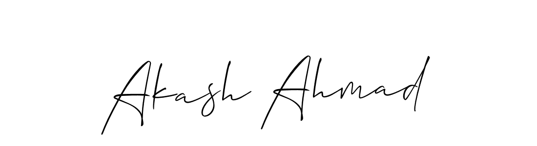 Create a beautiful signature design for name Akash Ahmad. With this signature (Allison_Script) fonts, you can make a handwritten signature for free. Akash Ahmad signature style 2 images and pictures png