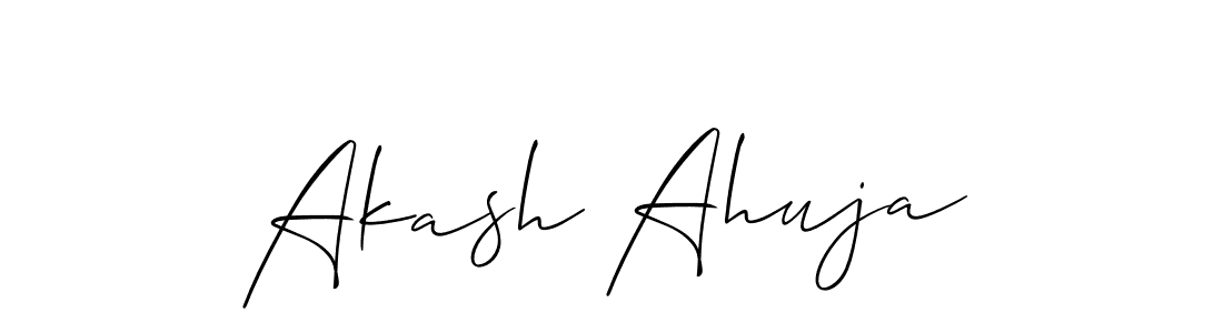 Design your own signature with our free online signature maker. With this signature software, you can create a handwritten (Allison_Script) signature for name Akash Ahuja. Akash Ahuja signature style 2 images and pictures png