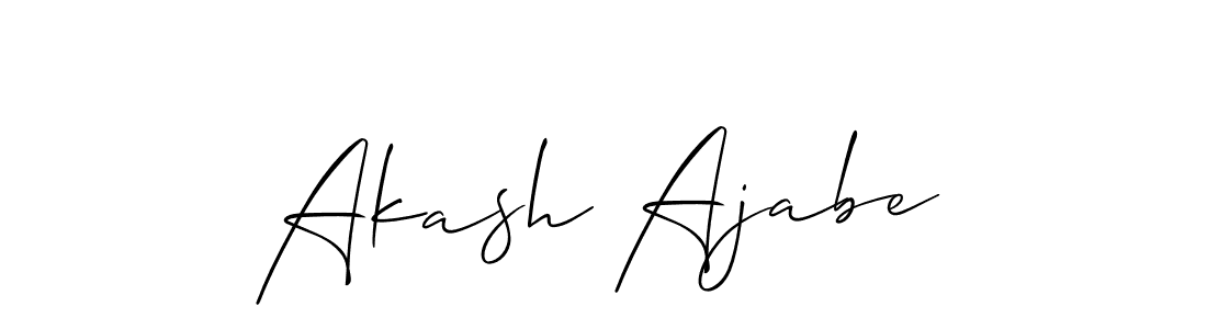 Design your own signature with our free online signature maker. With this signature software, you can create a handwritten (Allison_Script) signature for name Akash Ajabe. Akash Ajabe signature style 2 images and pictures png