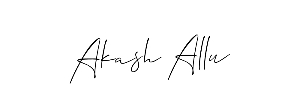 Akash Allu stylish signature style. Best Handwritten Sign (Allison_Script) for my name. Handwritten Signature Collection Ideas for my name Akash Allu. Akash Allu signature style 2 images and pictures png