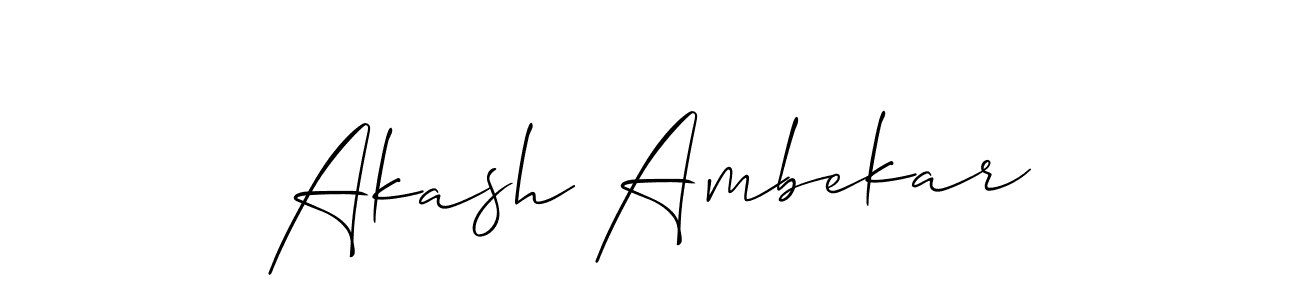 Design your own signature with our free online signature maker. With this signature software, you can create a handwritten (Allison_Script) signature for name Akash Ambekar. Akash Ambekar signature style 2 images and pictures png