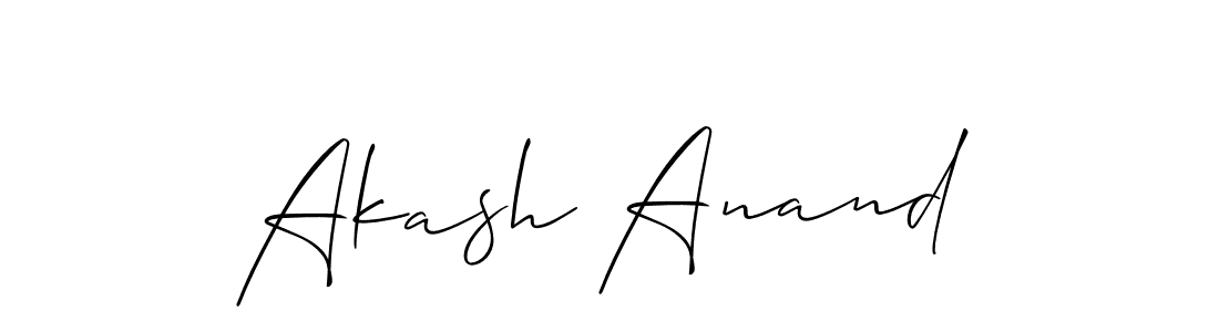 How to make Akash Anand signature? Allison_Script is a professional autograph style. Create handwritten signature for Akash Anand name. Akash Anand signature style 2 images and pictures png
