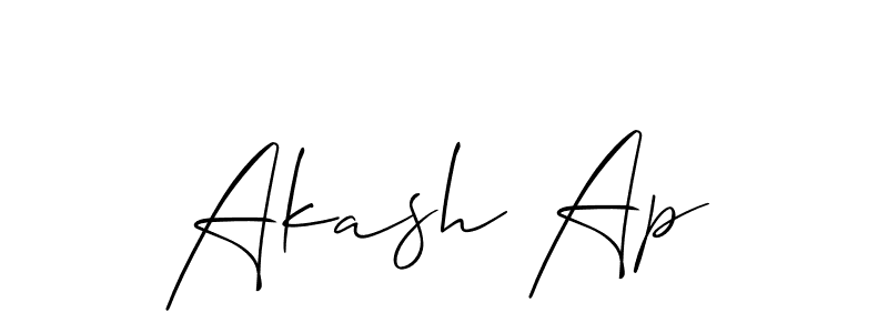 You should practise on your own different ways (Allison_Script) to write your name (Akash Ap) in signature. don't let someone else do it for you. Akash Ap signature style 2 images and pictures png