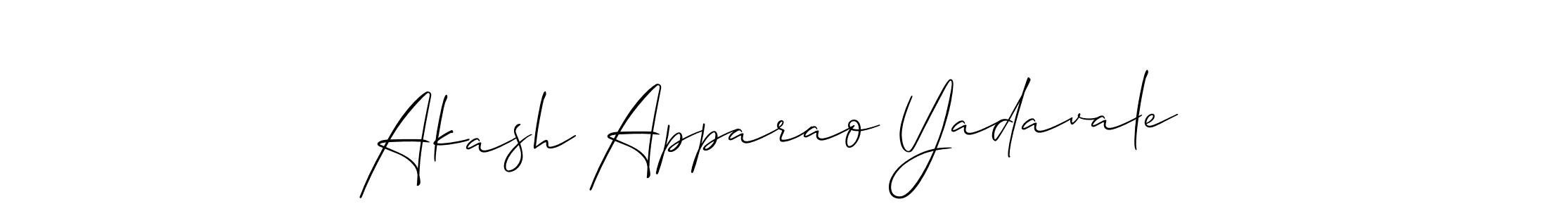 Make a short Akash Apparao Yadavale signature style. Manage your documents anywhere anytime using Allison_Script. Create and add eSignatures, submit forms, share and send files easily. Akash Apparao Yadavale signature style 2 images and pictures png