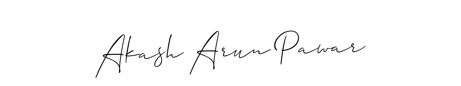 Akash Arun Pawar stylish signature style. Best Handwritten Sign (Allison_Script) for my name. Handwritten Signature Collection Ideas for my name Akash Arun Pawar. Akash Arun Pawar signature style 2 images and pictures png